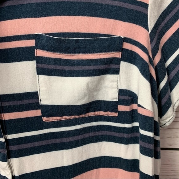 Torrid Stripe Challis Button Down Top - Picture 3 of 6